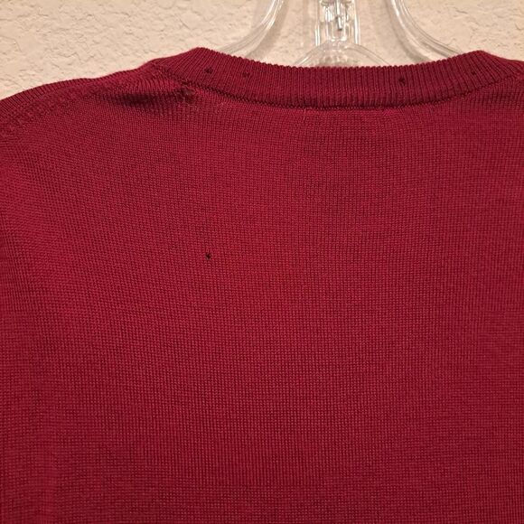 JoS. A Bank Traveler 100% Merino Wool V-neck Sweater Lightweight sz L New! as is - Picture 6 of 13